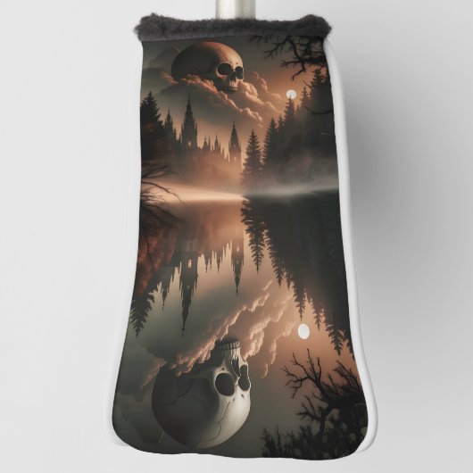 Gothic Skull Putter Cover Golf Headcover (Rotieren 90)