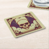 'GOTHIC SKULL' RECHTECKIGER PAPPUNTERSETZER (angewinkelt)