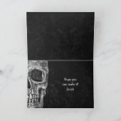 Gothic Skull RIP zu seiner 20er Black Birthday Par Einladung (Innenseite)