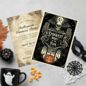 Gothic Skull & Rose Art Einladung