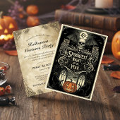 Gothic Skull & Rose Art Einladung