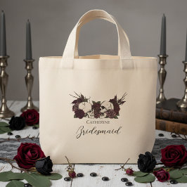 Gothic Skull & Rose Bridesmaid Mini Stoffbeutel