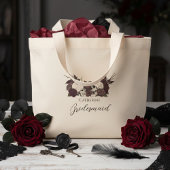 Gothic Skull & Rose Bridesmaid Mini Stoffbeutel