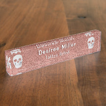 Gothic Skull Rose Gold Weißes Modern Elegant