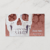 Gothic Skull Rose Gold Weißes Modern Elegant Visitenkarte (Vorderseite)