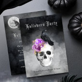 Gothic Skull Rose Halloween-Party Einladung