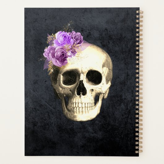 Gothic Skull-Rose Personalisiert 2026 Planer (Rückseite)
