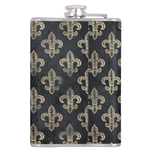Gothic Skull Rose Personalisiert Flask Flachmann (Rückseite)