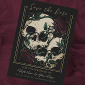 Gothic Skull-Rose Save The Date