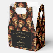 Gothic Skull Rote Rose Black Halloween Hochzeit Geschenkschachtel (Geöffnet)