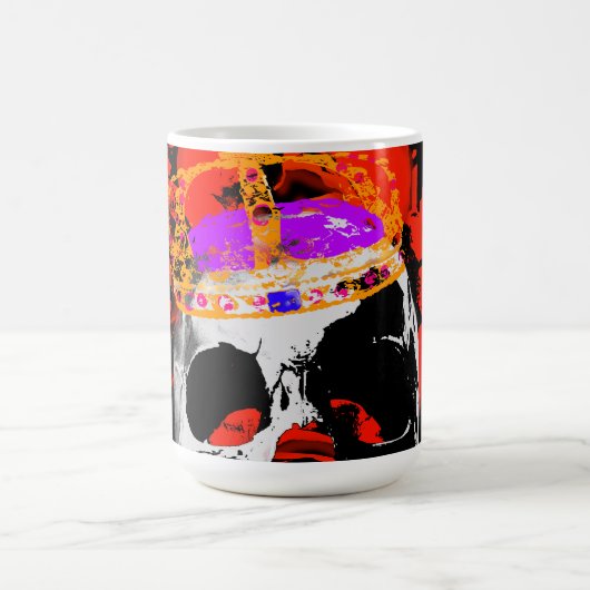 Gothic Skull-Rote Rosen Kaffeetasse (Mittel)