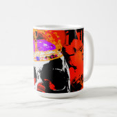 Gothic Skull-Rote Rosen Kaffeetasse (VorderseiteRechts)