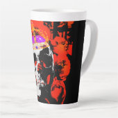 Gothic Skull-Rote Rosen Milchtasse (Rechte Ecke)