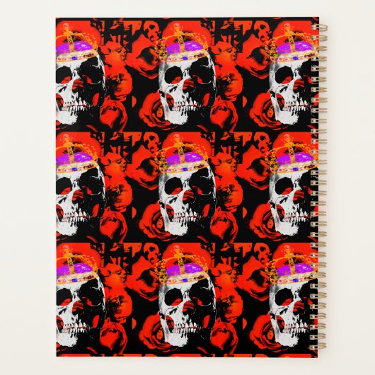 Gothic Skull-Rote Rosen Planer (Rückseite)