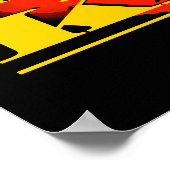 Gothic Skull-Rote Rosen Poster (Ecke)