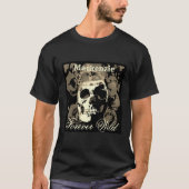 Gothic Skull Rote Rosen T - Shirt (Vorderseite)