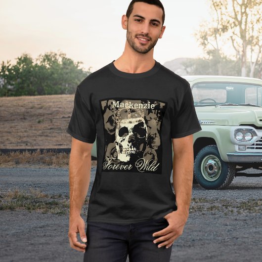 Gothic Skull Rote Rosen T - Shirt