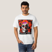 Gothic Skull-Rote Rosen T-Shirt (Vorne ganz)