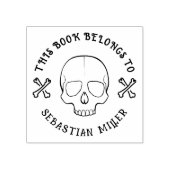 Gothic Skull Rund benutzerdefiniertes Buch aus der Gummistempel (Prägung)