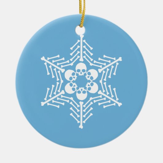 Gothic Skull Snowflakes Keramik Ornament (Vorne)