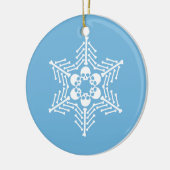 Gothic Skull Snowflakes Keramik Ornament (Links)