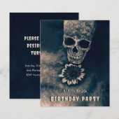Gothic Skull Sonnenblumen RIP zu ihrem 20er-Budget (Vorne/Hinten)