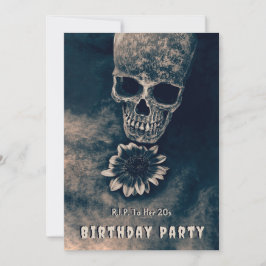 Gothic Skull Sonnenblumen RIP zu ihren 20ern Einladung