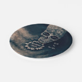 Gothic Skull Sonnenblumen RIP zu ihren 20ern Pappteller (Schrägansicht)