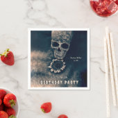 Gothic Skull Sonnenblumen RIP zu ihren 20ern Serviette (Beispiel)