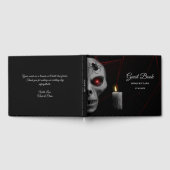 Gothic Skull Spider Candle - Dark Moody Halloween Gästebuch (Voll)