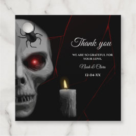 Gothic Skull Spider Candle - Dark Moody Halloween Geschenkanhänger
