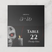 Gothic Skull Spider Candle - Dark Moody Halloween Platzkarte (Außenseite Aufgefaltet)