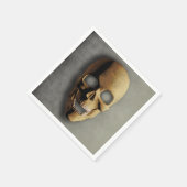 Gothic Skull Spooky Skeleton Face Halloween-Party Serviette (Ecke)