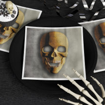 Gothic Skull Spooky Skeleton Face Halloween-Party
