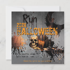 Gothic Skull Spuk Mirror Halloween Einladung