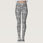 Gothic Skull & Stone Halloween Leggings (Vorderseite)