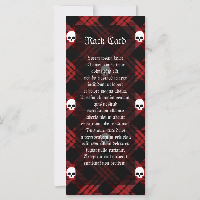 Gothic Skull Tartan Kariert (Vorderseite)