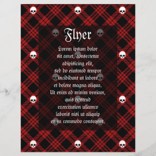 Gothic Skull Tartan Kariert Flyer