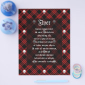Gothic Skull Tartan Kariert Flyer (Einzeln)