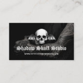 Gothic Skull Tattoo Artist Studio Photo QR Code Visitenkarte (Vorderseite)
