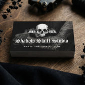 Gothic Skull Tattoo Artist Studio Photo QR Code Visitenkarte