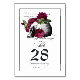 Gothic Skull-Tischnummer Tischnummer