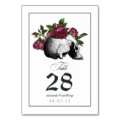 Gothic Skull-Tischnummer Tischnummer (Rückseite)