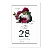 Gothic Skull-Tischnummer Tischnummer (Vorderseite)