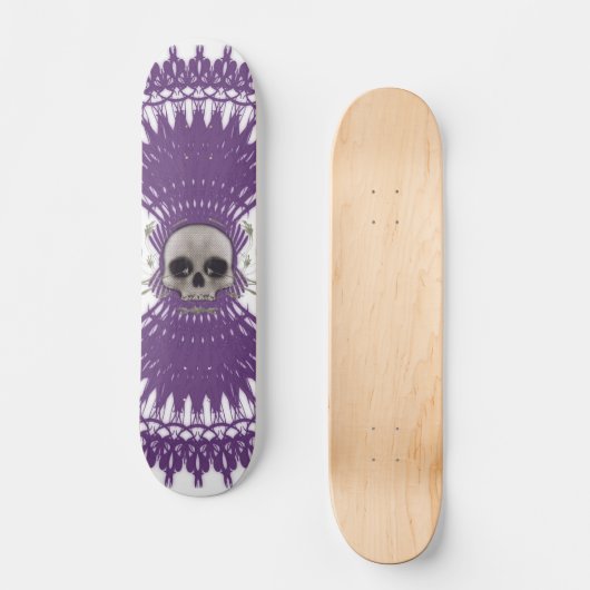 Gothic Skull Tribal Fraktal Design: Skateboard #7 (Vorderseite)