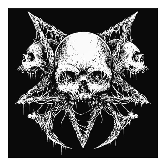 Gothic Skull Trio Fotodruck (Vorne)