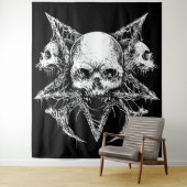 Gothic Skull Trio Wandteppich (Beispiel)