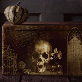 Gothic Skull Viktorianisch Halloween Ephemera Seidenpapier