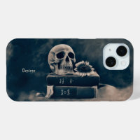 Gothic Skull Vintag Old Books Dark Academia