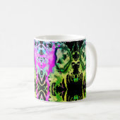 Gothic Skull Wassercolor Halloween Neon Art Kaffeetasse (VorderseiteRechts)